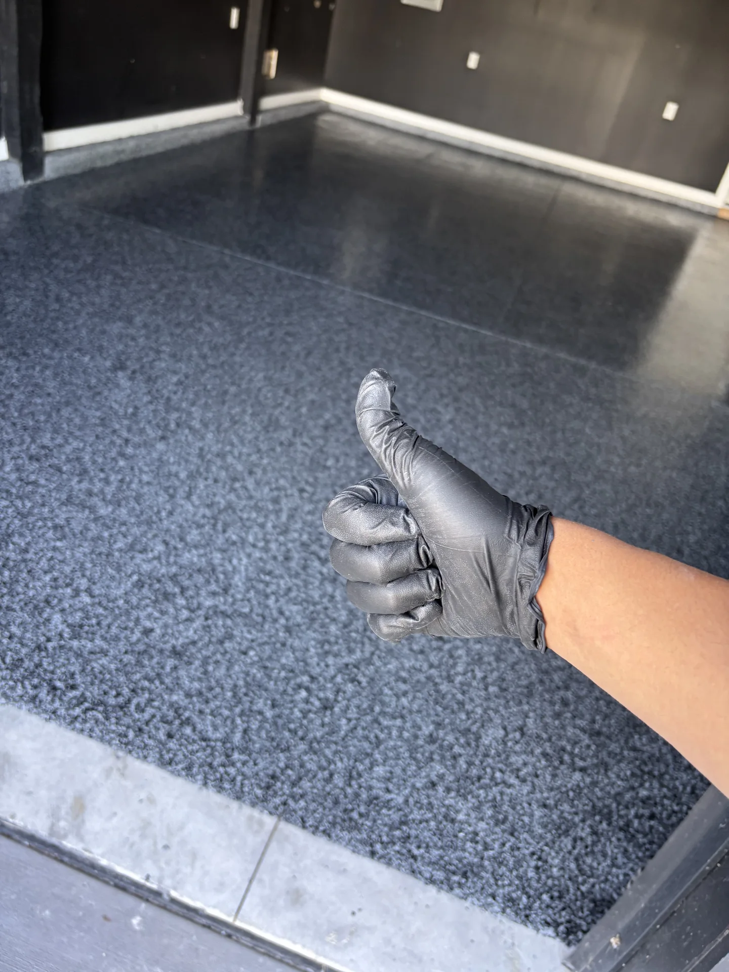 Completed residential garage coating project